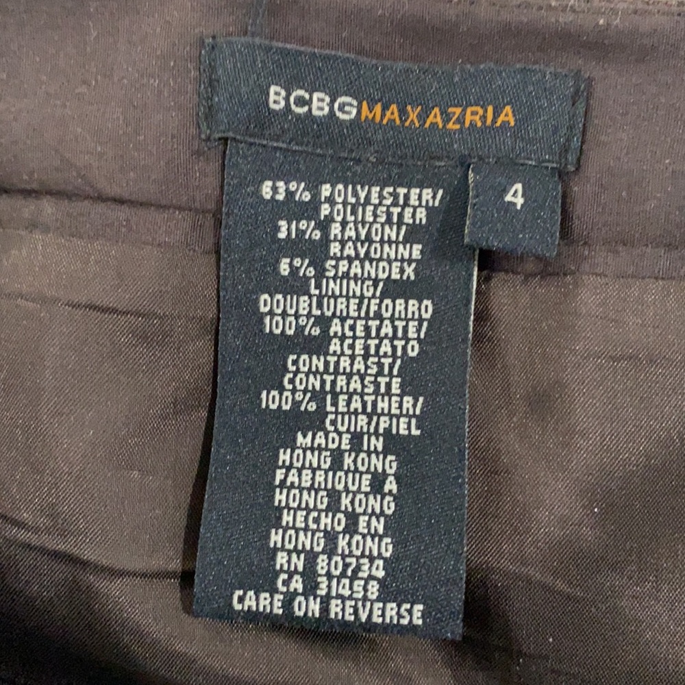 BCBG MaxAzria pencil skirt with leather detail - Picture 3 of 3